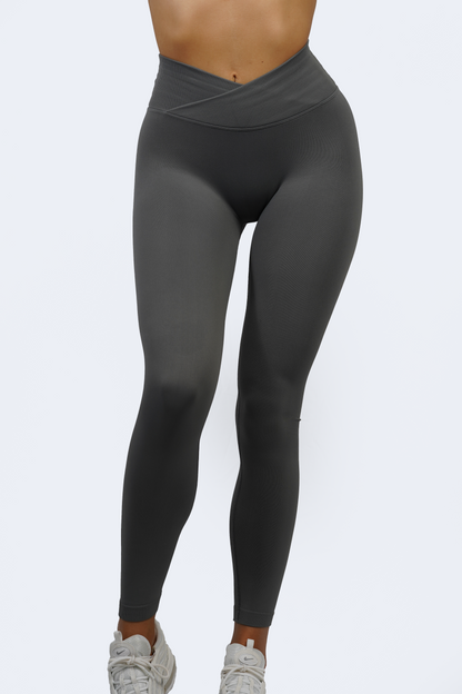 CORE V-WAIST LEGGINGS - STORM GREY