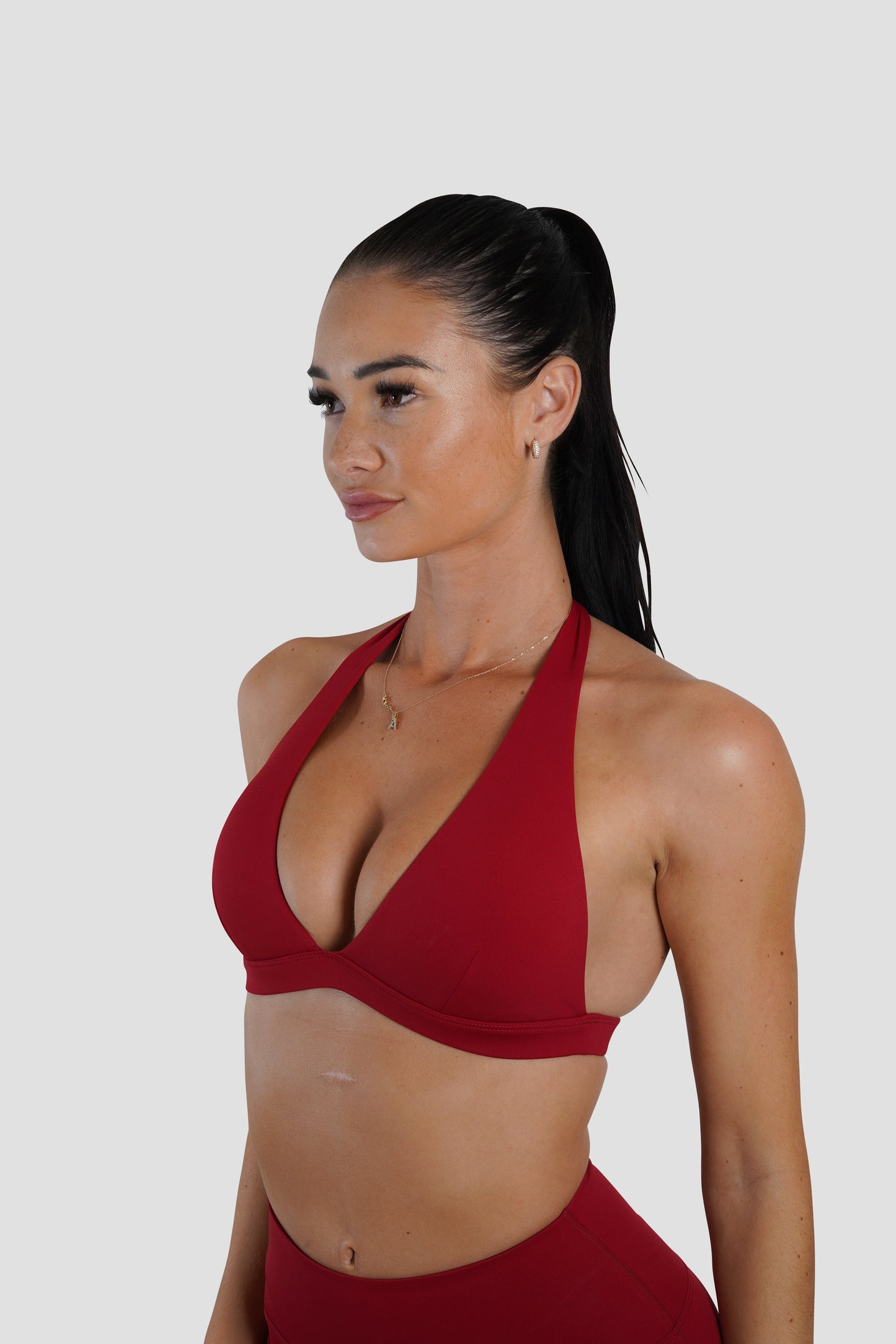 KAYLA CROP - DARK RED