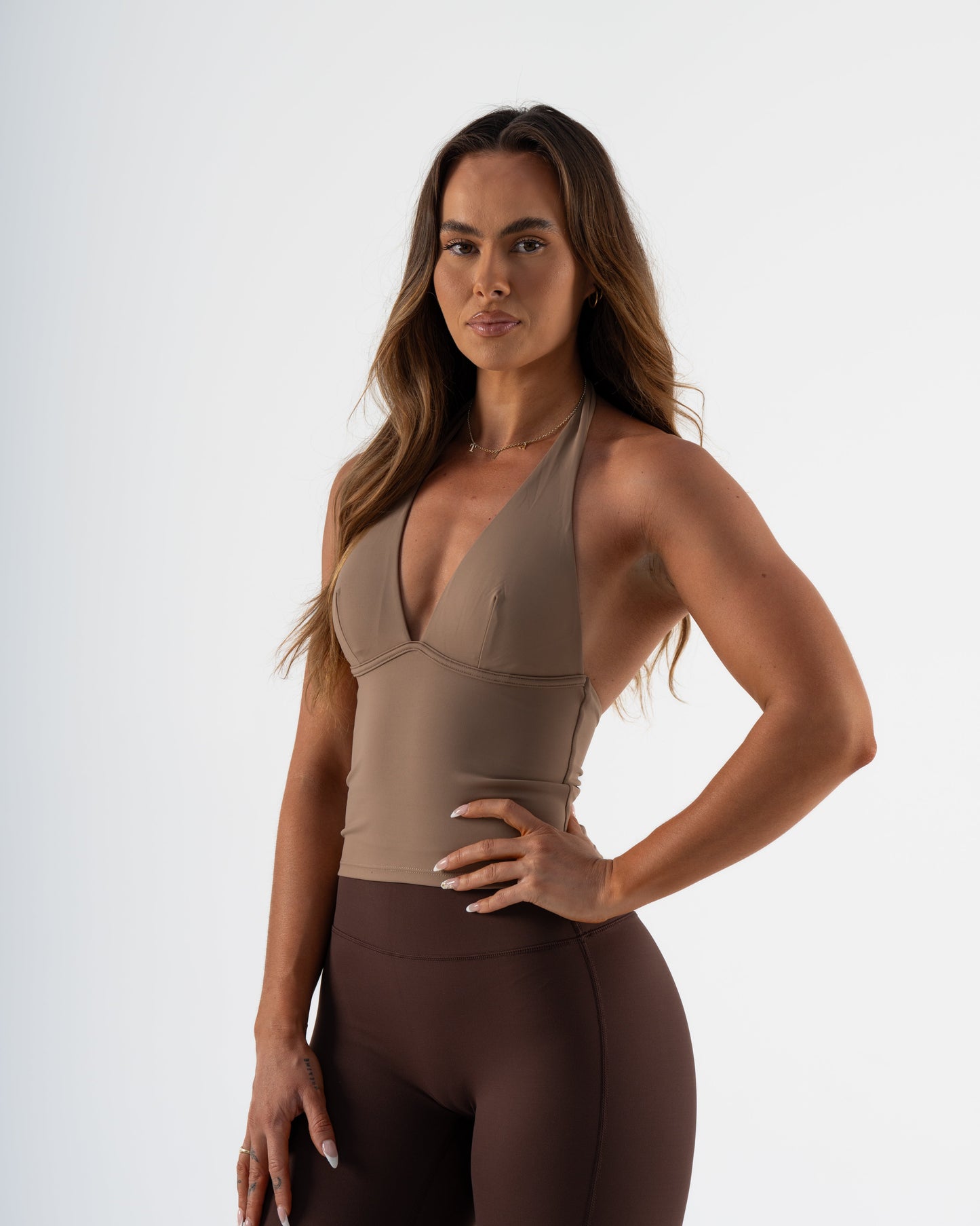 KAYLA TANK TOP - COFFEE