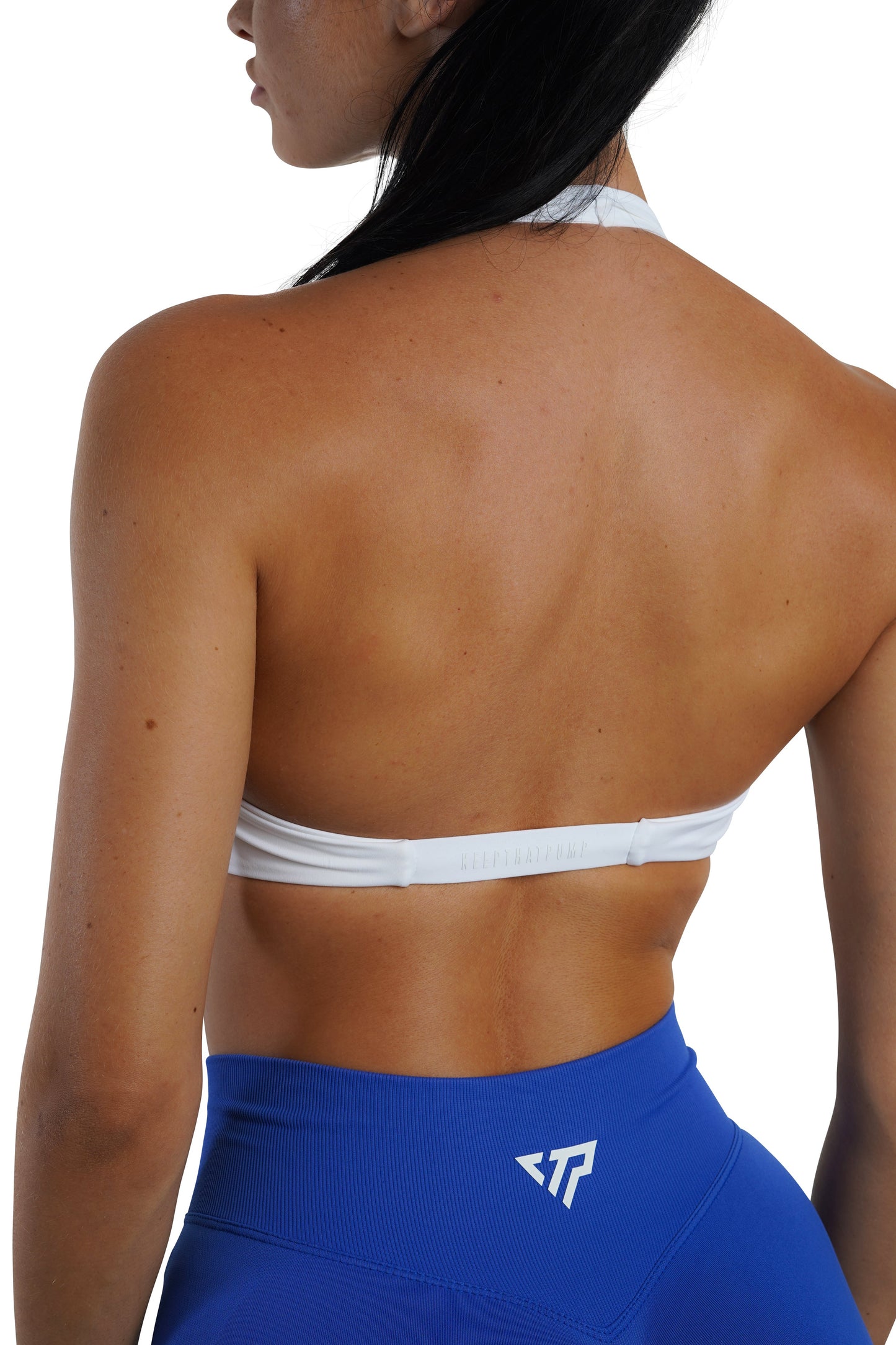 Twist Halter Bra - White