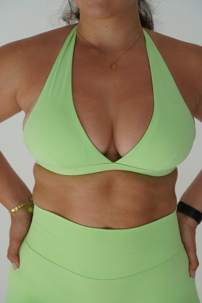 KAYLA CROP - LIME GREEN