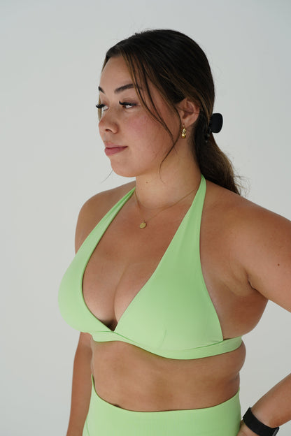 KAYLA CROP - LIME GREEN