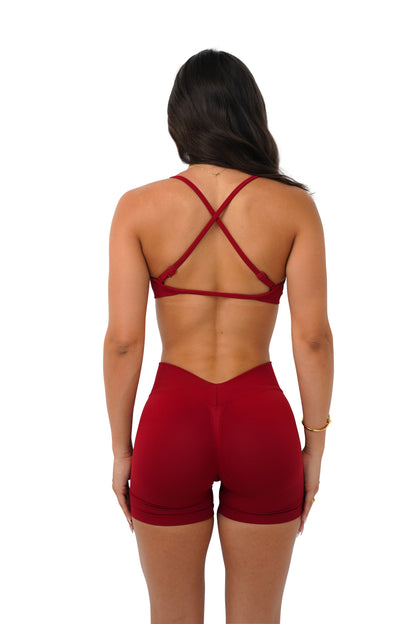 LJ CROP - DARK RED