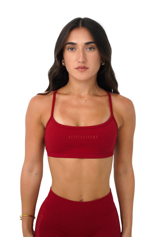 LJ CROP - DARK RED