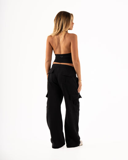 KTP WOMEN'S CARGO JOGGERS - BLACK