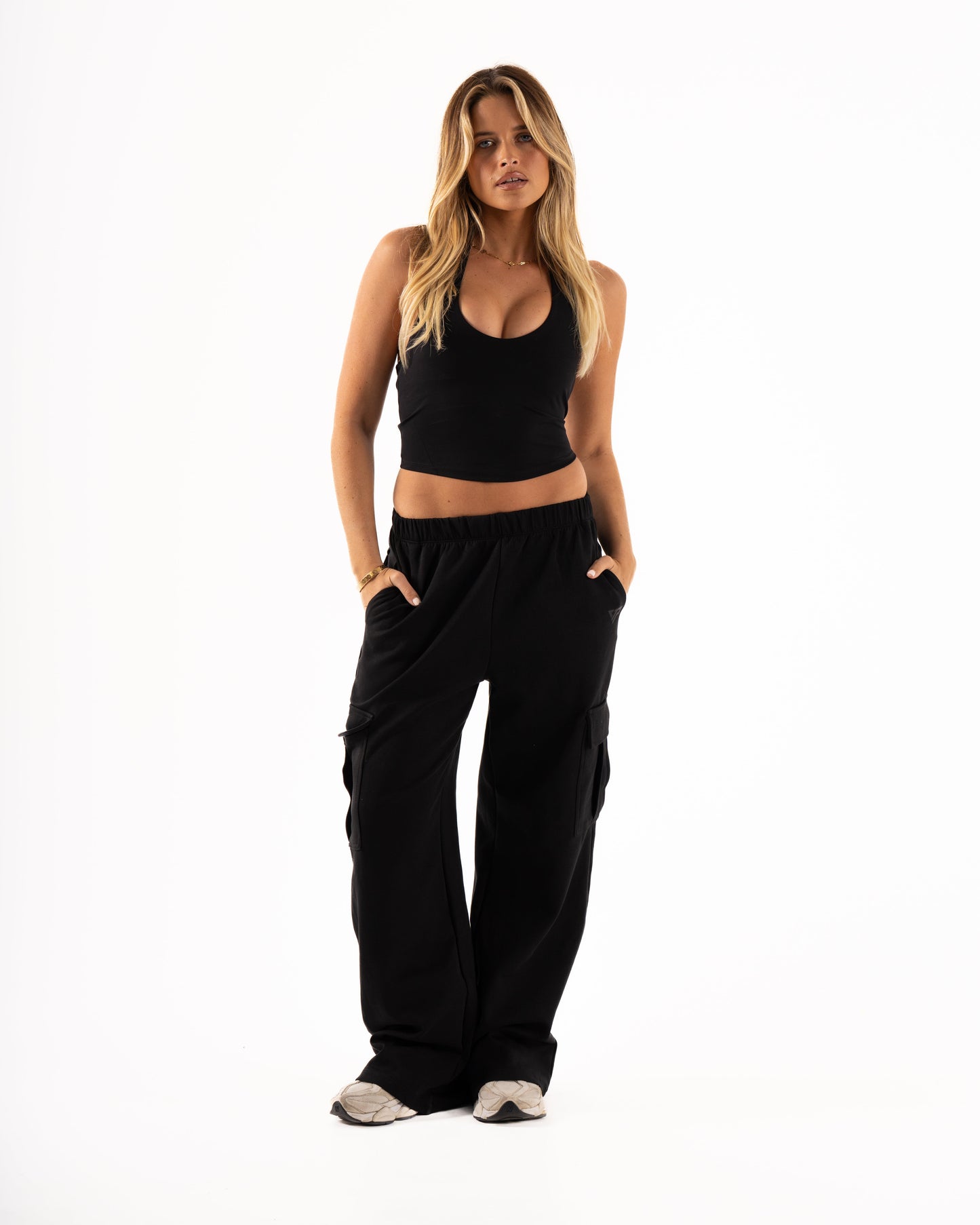 KTP WOMEN'S CARGO JOGGERS - BLACK